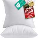 Utopia Bedding Throw Pillows Insert (Pack of 2, White) - 26 x 26 Inches Bed and Couch Pillows - Indoor Decorative Pillow
