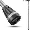 HEALTHBAZAAR All Terrain Walking Cane for Men & Women, Lightweight, Foldable, Adjustable, Shock Absorption, Collapsible, Air Cushion Cane Tip Walking Stick for Seniors & Adults (Sliver)