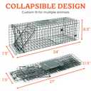 HOMESTEAD 24 Inch Heavy Duty Collapsible Live Animal Trap - Trap for Squirrels, Chipmunks, Rabbits, Kittens, Foldable Steel Trap (24 Inch)