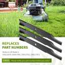 539112079 High-Lift Mower Blades, Compatible with 52" Deck Hu sqvarna EZ 4220 EZ 4624 EZ 5224 MZT 52 EZ 5221 EZC 4824 MZT 52 Zero Turn Mower, Replaces 10782 10881 510417801 539117911 539117973