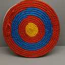 Dostyle Archery Targets Traditional Solid Straw Round Archery Target Shooting Bow Coloured Rope Target Face Three Layer for Shooting Practice