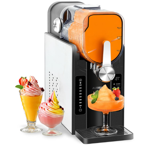 Slushie Machine No Ice Needed: Soft Serve Ice Cream Machine,Slushy Machine for Home with 6 Preset Programs, Quiet Operation, LED Display, Auto-Clean,Perfect for Milkshakes, Margarita Smoothie, Frappés