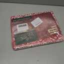 Christmas Area Rug 2x3 Red Snowflake Holiday Decorative Doormat Entryway Kitchen Washable Non Slip Soft Low Pile Small Carpet for Living Room Bedroom Entrance Dining Room Bathroom