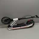 CUIOT Commuter Adult Scooter 330 lbs Capacity, 8IN Solid Tires Big Wheels Scooters, 3 Handle Height Adjustable Levels, with Double Braking System, Foldable Scooter,Kick Scooter for Ages 6+,White