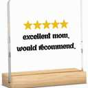 Mom Gifts from Son Daughter Mother Day, Bonus Mom Stepmom Mother In Law gifts, Best Mom gifts Home Office Desk Bedroom Living Room Acrylic Sign