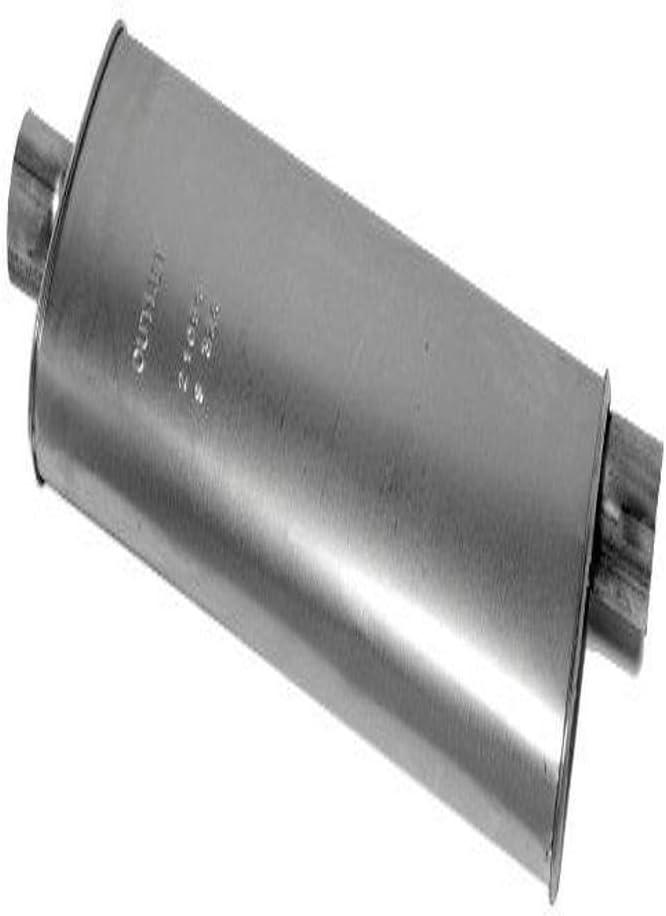 Walker Quiet-Flow SS 21054 Direct Fit Exhaust Muffler 3" Inlet (ID) 3" Outlet (ID) for Dodge Ram 2500