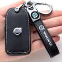 Car Key Fob Case,for Caps Compatible with Volvo S60 S80 V60 V70 XC60 XC70 Series Key Fob Case Cover Accessories Key Fob Shell Key Fob Covers for Car Keychains,(6 Button) Black