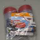 The First Years Cars Take & Toss Toddler Straw Cups Party Pack - Spill Proof Toddler Sippy Cups with Snap-On Lids and Straws - Cars Party Supplies - 10 Oz - 10 Count