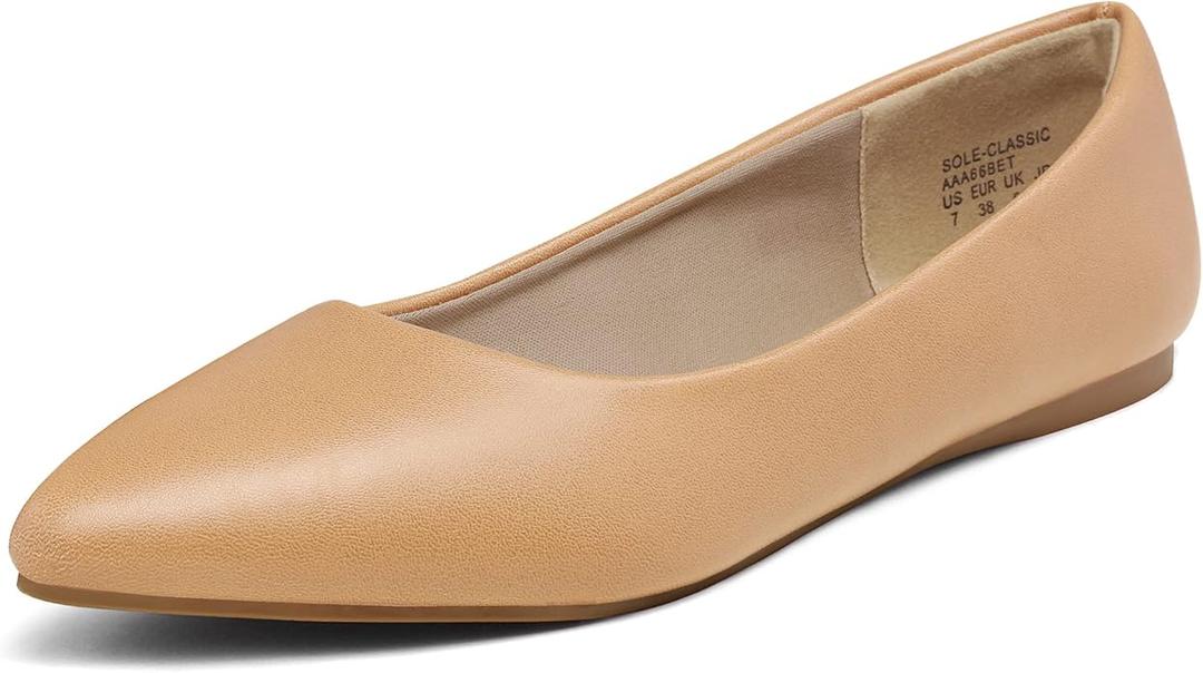 DREAM PAIRS Women's Dress Pointed Toe Flats Ballet Comfort Soft Slip On Casual Flat Shoes for Work Office Business 5