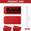Repair Required Tags with Wires Attached (Pack of 100),Maintenance Repair Label Tags with Wire