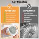 Dryer Vent Hose for Tight Space, 90 Degree Dryer Vent Elbow with Wall Plate, 8ft Hose & Seal Kit  Fits 4" Dryer Ducts, Quick Connect & Disconnect, Space-Saving and Makes Vent Cleaning Easier