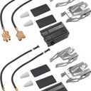 2Sets Universal Range Stove Element Plug Receptacle Block 330031 For Whirlpool Kenmore Electric Stove Range Burner Receptacle Kit AP3075808, PS340571, RR109 5301167733