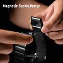 Magnetic Titanium Band Compatible with Apple Watch Ultra 3/2/1 Band 49mm Series 11 10 46mm 45mm 44mm 42mm SE 3/2/1 9 8 7 6 5 4,Luxury Silicone Dual-Layer Link For iwatch Men Women