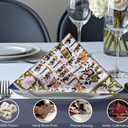 Hand Block Cloth Napkins Set Of 6  Elegant Cotton Napkins For Dinner, Weddings, Reusable Everyday Use  Decorative Floral Napkins Everyday For Kitchen & Home Decor (6, Procession Block, 20X20 Inches)