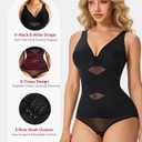 Nebility Shapewear Bodysuits for Women Tummy Control Body Shaper Faja V Neck Body Suits