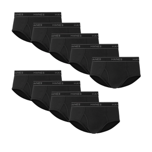 Hanes Pack, Cool & Breathable Cotton, Moisture-Wicking Underwear, Men's Briefs Set of 9 Size L