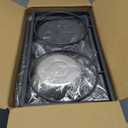 SHAINFUN Grey Raised Dog Bowl Stand with Two 1700ml Stainless Steel Food Bowl, a Slow Feeder and Silicone Pet Feeding Mat, Adjustable Dog Feeder, Elevated Dog Bowls for Large Medium and Small Dogs