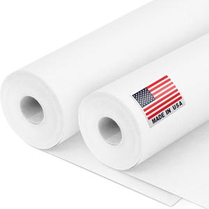 12" x 1200" (100 ft) White Kraft Paper Roll - Value Pack of 2, 45 lbs Thickness, Made in USA - Odorless, Non-Toxic, Safe for Kids - School, Bulletin Board Paper