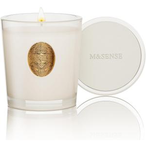 M&SENSE Natural Soy Candle | Vanilla Dream & White | 9.2 oz, 50H Burn Time | Luxury Scented Candle for Relaxation, Gifting, Home Dcor | Ideal for Bedroom, Office, Party Ambiance