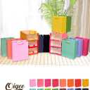 qiqee 16PCS 16 Colors Mini Gift Bags with Tissue Paper Handles 6.3"x4.7"x2.4" Small Size Present Party Favor Bags（ Tissue Paper ）