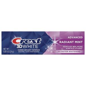 Crest 3D White Advanced Luminous Mint Teeth Whitening Toothpaste, Crest Toothpaste, 3.7 oz Pack of 1 Helps Remove Surface Stains, Whitens Teeth, Strengthens Tooth Enamel, Protects Against Cavities