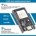 6 Packs ESP32-DevKitC-32 Development Board modules(ESP-32D,ESP-32 CP2012 USB C with 38 pins),Supporting STA/AP/STA+AP,with WiFi+Bluetooth Dual-core and Type-C Interface.
