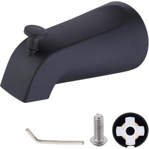 Slip on Tub Spout with Diverter, Compatible with American Standard 8888026.002 Bathtub Spout, Tub Faucet Replacement Fits for 1/2" Copper Water Tube (5/8" Diameter) with Hex Wrench (Matte Black)