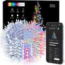 BrizLabs Multicolor & Cool White Color Changing Smart Christmas Lights, 180ft 500 LED Christmas Tree Lights with App & Voice Control, Dimmable Xmas Lights Clear Wire for Indoor Outdoor Xmas Tree Decor