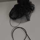 DRESHOW Fascinators Hat Flower Mesh Ribbons Feathers on a Headband and a Clip Tea Party Headwear for Girls and Women