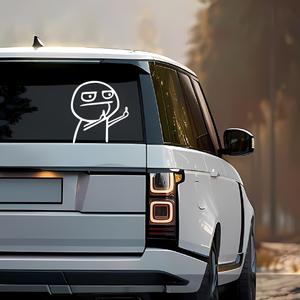 Funny Stickers for Adults White Large 5.93in -Funny Meme Stickers & Cool Decals for Men & Women - Inappropriate, Dark Humor Sticker Pack with Funny Stickers for Water Bottles, Bumpers, Laptops (White)