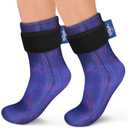 Hilph Full Foot Ice Pack Gel Sock for Hot & Cold Therapy - Reusable Cooling Sock for Toe Pain, Plantar Fasciitis & Hot Feet - Easy Slip On Design for Chemotherapy, Postpartum Recovery, 1 Pair, Blue