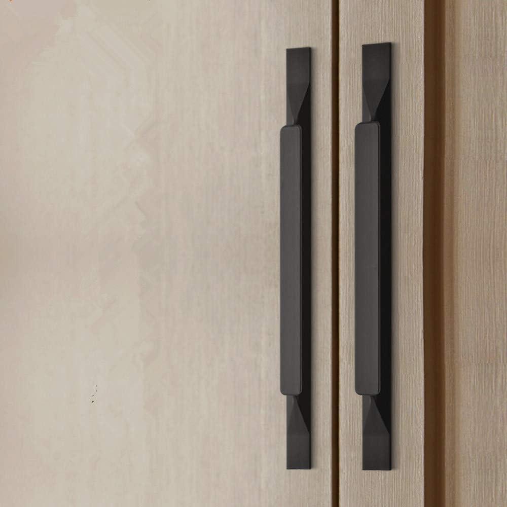 Kitchen Cabinet Pulls - Black Cabinet Handles - 5 Pack Long Cabinet Hardware for Drawers Dresser Furniture Pulls (5.04 inches Hole Center - 7.87 Inches Length)