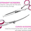 TINMARDA 5 in1 Dog Grooming Scissors Kit, Professional Dog Scissors for Grooming with Safety Round Tips, Titanium Coated Grooming Shears for Dogs Cat Pet At Home