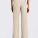 G4Free Women's Ribbed Knit Wide Leg Pants with Pockets Lightweight Stretchy Yoga Pants Casual Lounge (XL)