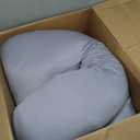 Momcozy Pregnancy Pillow with Cooling Cover, Dreamlign U Pro Maternity Pillow with Adjustable Leg Pillow - Support for Back, HIPS, Belly, Legs for Pregnant Women, 50-72 Inch Full Body Pillow, Grey