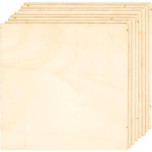 Bright Creations Wood Squares - 8-Pack, 8 x 8 in, 1/8 in Thick Basswood Plywood - Unfinished Thin Wooden Panels for DIY Crafts, Laser Cutting & Craft Paint (3mm)