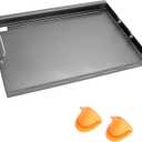 Full Size Griddle Inserts Replacement Parts for Nexgrill 4 Burner 720-0830H 720-0830 720-0830X Gas Grill, Flat Top Griddle with Handle for Nexgrill 5 Burner 720-0888N 720-0882S 720-0888 720-0882A