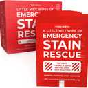 Emergency Stain Rescue Remover Spray  25 Wipes - Couch Stain Remover for Clothes, Fabric, Silk, Linen - Instant Cleaner Works on Blood, Grass, Coffee, Mud (1 Count (Pack of 25))