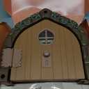 Fairy Door Interior Pet Door - Large Cat Door for Cats Up to 20 lbs, Durable & Versatile Indoor Kitty Door for Solid or Hollow Core, Stylish Cat Hole, Comfortable, Easy Install, with Tight Lock (Brown)