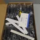 Ravinte 50 Pack 25 Pairs 1/2" Overlay Cabinet Door Hinges Kitchen Black Semi-Concealed Hinges Face Mount Self-Closing Cabinet Hardware with Bumpers & Screwdriver