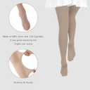 Wildarms Girls Dance Tights 2 Pairs - Ultra Soft Ballet Tights stockings Multiple Colors for Performances, Events (Small, Tan)