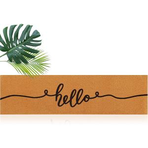 Honeydak Extra Large Mat Outdoor 60'' x 16'' Non Slip Long Doormat for Front Door Oversized Entrance Decorative Rug for Outdoor Inside Welcome Summer Outside Home Entry Supply (Hello)