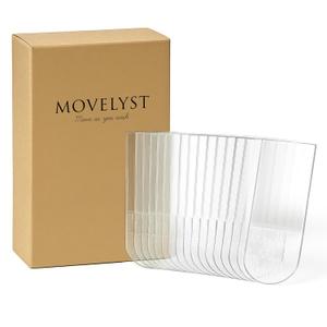 MOVELYST 120 Pieces Refill Strips for Clear Small Wire Toggle Hooks - No Tools Adhesive Replacement Strips for Wall Hooks, Removable Damage-Free Mounting Strips for Wall Decor & Storage