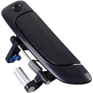 Black No Painted Front Rear Exterior Door Outer Handle Compatible with Honda Civic 2001 2002 2003 2004 2005 (Front Left)