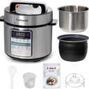 Fullwill Electric Pressure Cooker 6QT Dual Pots, 12 in 1 MultiFunction Cooker with 304 Stainless Steel & Ceramic Pots, Pressure Cook, Soup, Porridge, Yogurt, Meat Stew, Rice, Poultry, Beans and More