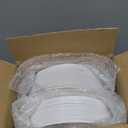 JOLLY CHEF 100 Pieces Gold Plastic Plates, 10 Inch Elegant Disposable Dinner White with Gold Rim, Disposable Plastic Plates for Christmas, Birthdays and Weddings