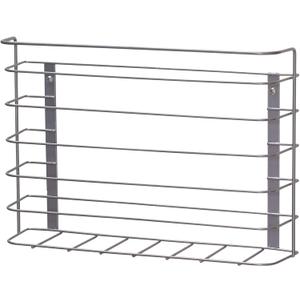 Household Essentials Tall Door Mount Cabinet Organizer, Sturdy Steel Wire Frame, Elegant Nickel Powder Finish, Mounts to Solid Surface, Included Hardware, Great for Tall or Large Items