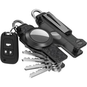 Key Organizer for Men/Women Compact Key Holder Minimalist Key Case Metal Key Chain Key Holder for Keychain Secures 2-6 Keys