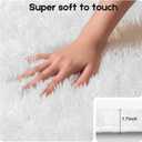 6x9 Cream White Rugs for Living Room Bedroom, Fluffy Large Area Rug Soft Shag Non-Slip Carpet for Kids Boys and Girls Room Dorm Home Decor (6ft x 9ft)