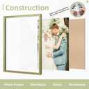 24x36 Poster Frame, High Definition Plexiglass for 24x36 Frame, Vintage Poster Frames 24 x 36 inches Rustic Distressed Pattern, Wall Mount Display, Vintage Beige 1Pack